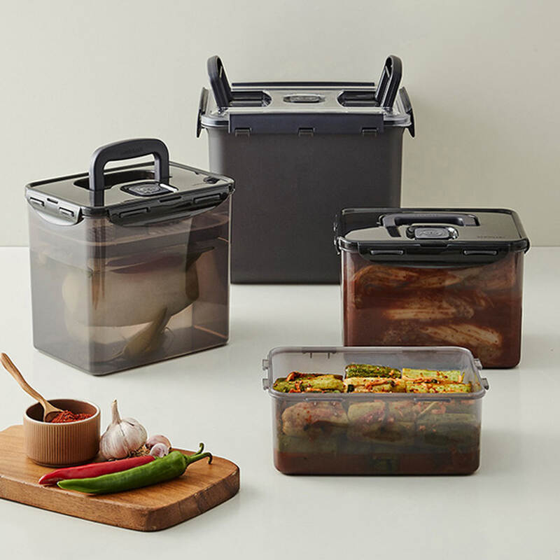 Hộp Muối Kim Chi LocknLock Breathing Kimchi 4 dung tích - Màu Xám Đậm image number null